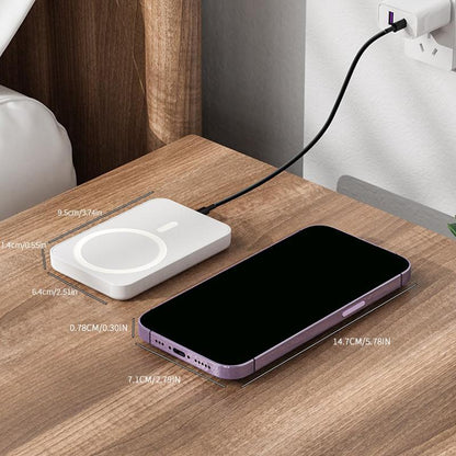 Power Up Anywhere: 5000mAh Magnetic Power Bank with Wireless Fast Charging for iPhone 17/16/15/14/13/12/Plus/Pro Max - Compact & Portable Battery Solution