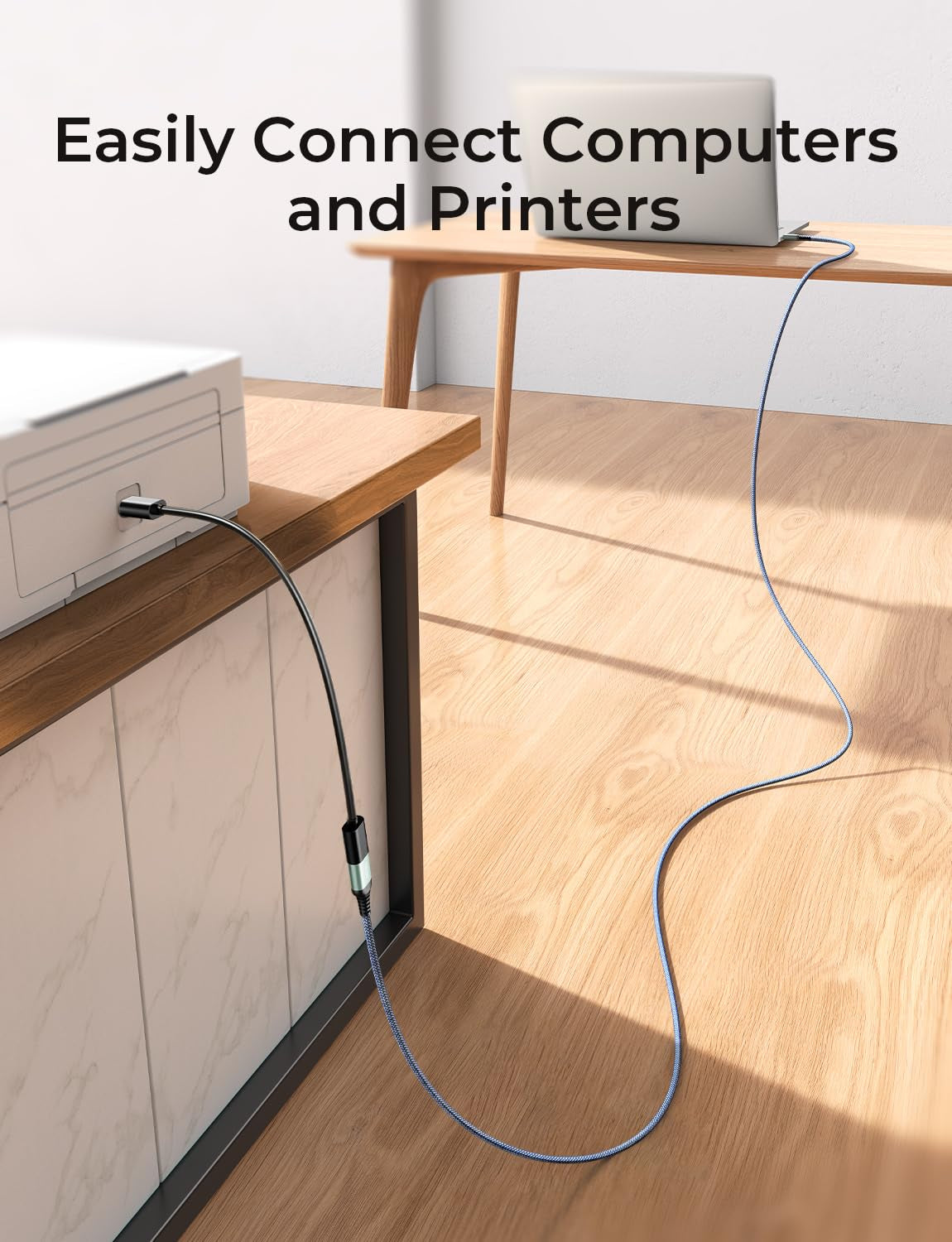 Unlock High-Speed Data Transfer with Our 2-Pack USB 3.0 Extension Cables - 6.6ft Braided Design for Ultimate Durability and Compatibility with All Your Devices