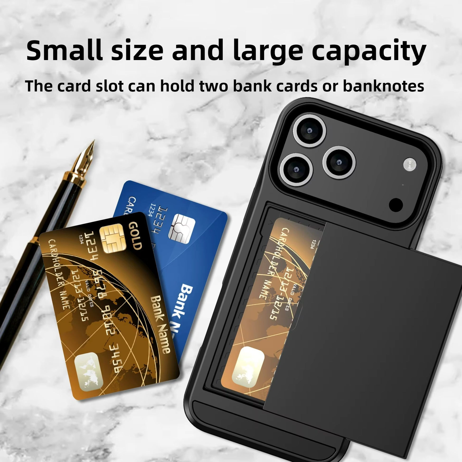 Premium Wallet Case for iPhone 17 Pro Max & 15 Series - Slim, Heavy Duty Protection with Hidden Card Holder