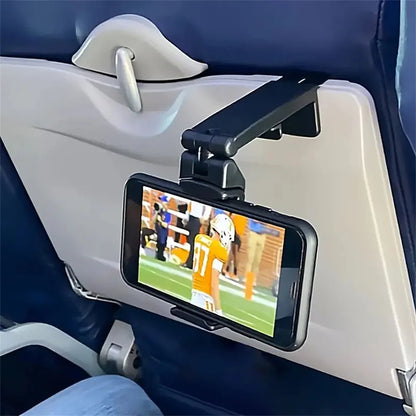 Experience Ultimate Convenience with the Foldable Adjustable Airplane Phone Holder Stand – Perfect for Travel on Flights, Trains, and Cars!