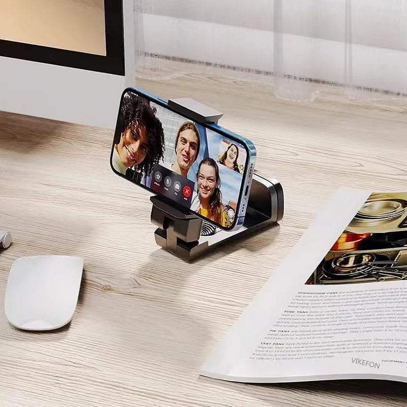 Experience Ultimate Convenience with the Foldable Adjustable Airplane Phone Holder Stand – Perfect for Travel on Flights, Trains, and Cars!