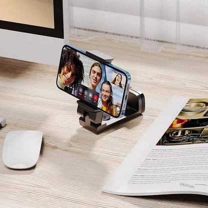 Experience Ultimate Convenience with the Foldable Adjustable Airplane Phone Holder Stand – Perfect for Travel on Flights, Trains, and Cars!