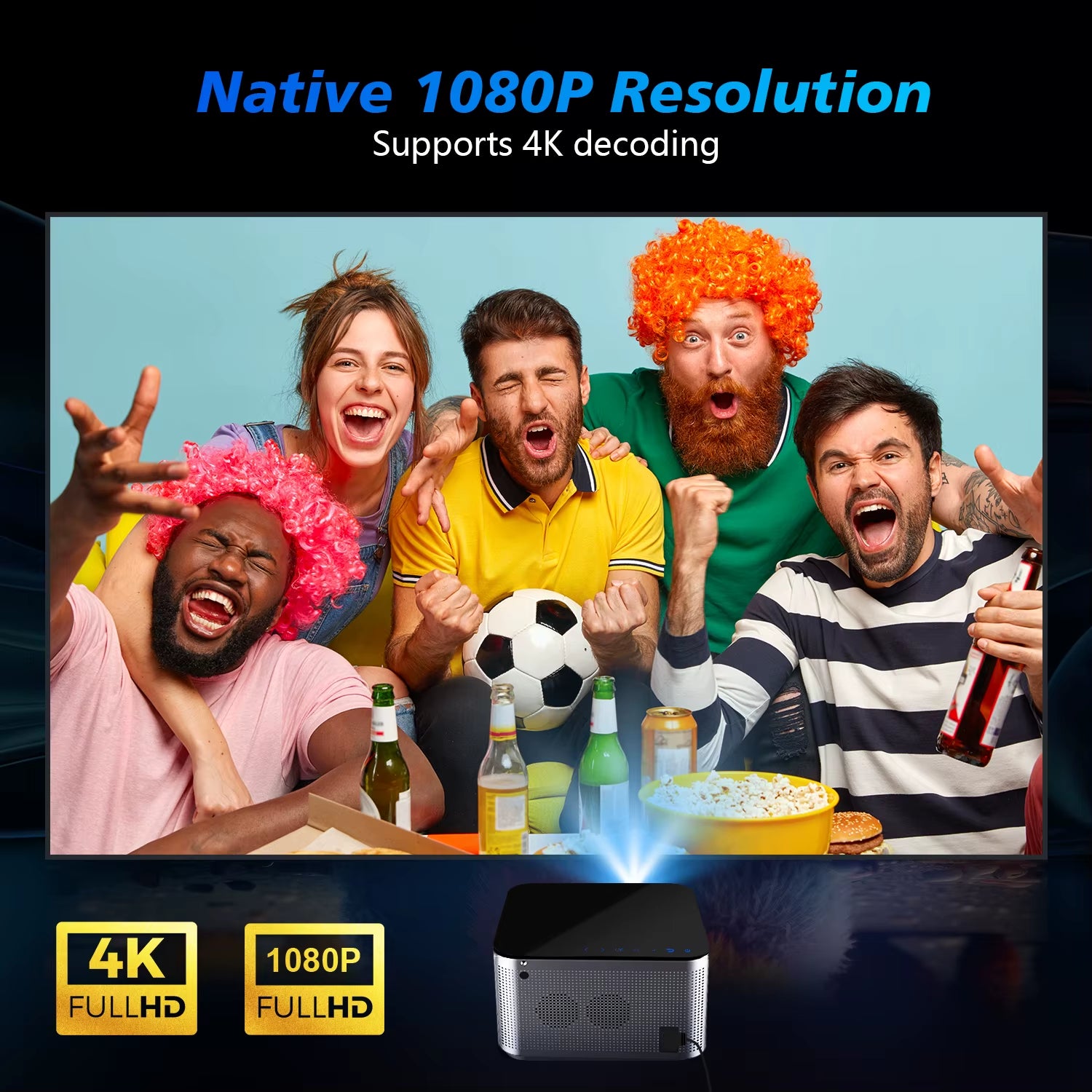 Transform Your Viewing Experience with the Ultimate 4K Smart Projector - Android 11, 580 ANSI, Full HD 1920x1080P, Wifi 6, BT 5.0, and Voice Control!