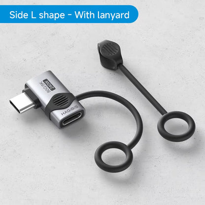 Experience Lightning Fast 240W USB C to C 90-Degree Adapter - 40Gbps 8K 60Hz Converter for Thunderbolt 4/3, Perfect for MacBook, iPhone 17 Pro, and Tablets!